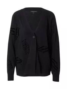 Вязаный кардиган ARMANI EXCHANGE, черный