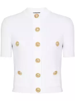 Вязаный кардиган BALMAIN, белый