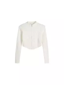 Вязаный кардиган Bershka, экрю