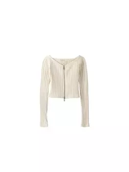 Вязаный кардиган Bershka, экрю