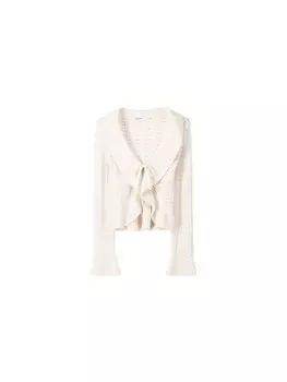 Вязаный кардиган Bershka, экрю