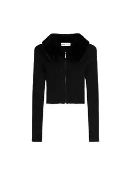 Вязаный кардиган Bershka, черный