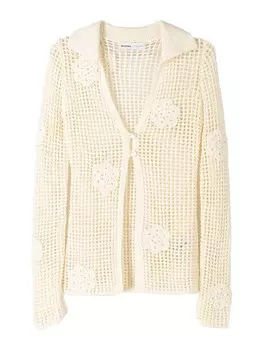 Вязаный кардиган Bershka, цвет Chamois