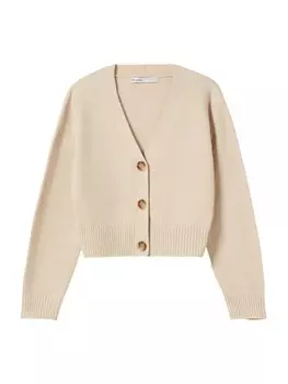 Вязаный кардиган Bershka, песочный