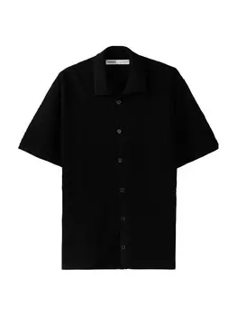 Вязаный кардиган Bershka Regular fit Knit Cardigan, черный