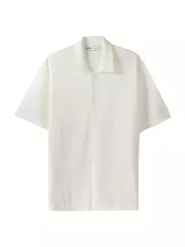 Вязаный кардиган Bershka Regular fit Knit Cardigan, белый