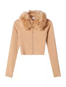 Вязаный кардиган Bershka, серый