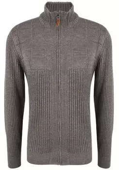 Вязаный кардиган BLEND Oteros, серо-коричневый