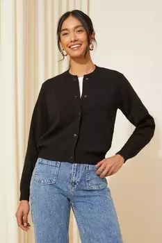 Вязаный кардиган-бомбер Friends Like These, черный