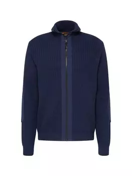 Вязаный кардиган BOSS Orange Abinero, темно-синий