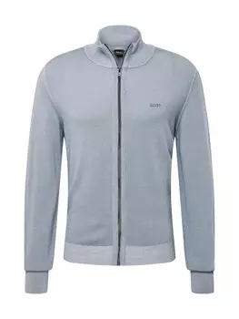 Вязаный кардиган BOSS Orange Apavolo, дымчатый синий