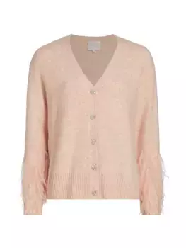 Вязаный кардиган Briana с перьями Cinq Sept, цвет faded apricot