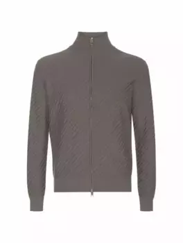 Вязаный кардиган Brioni, серый