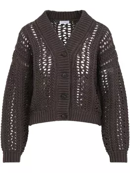 Вязаный кардиган Brunello Cucinelli, коричневый