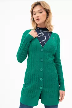 Вязаный кардиган Budmil, зеленый