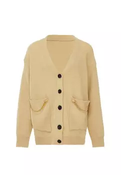 Вязаный кардиган caissa, песочный