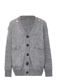 Вязаный кардиган caissa, пятнистый серый