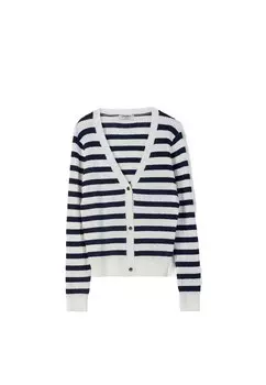 Вязаный кардиган Camomilla Italia Ceres, цвет Night blue/White