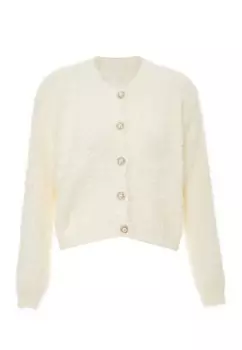 Вязаный кардиган caneva Knit Cardigan, белый