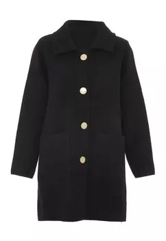 Вязаный кардиган caneva Knit Cardigan, черный