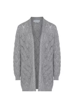 Вязаный кардиган caneva Knit Cardigan, серый