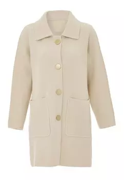 Вязаный кардиган caneva Knit Cardigan, светло-бежевый