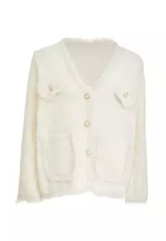 Вязаный кардиган Carnea, цвет Wool White