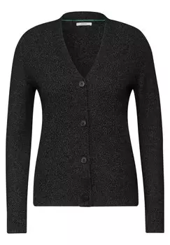 Вязаный кардиган CECIL, пятнистый черный