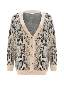 Вязаный кардиган Cesare Gaspari, бежевый