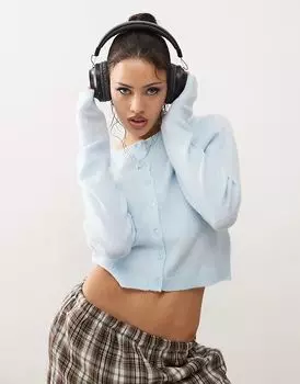 Вязаный кардиган COLLUSION синего цвета