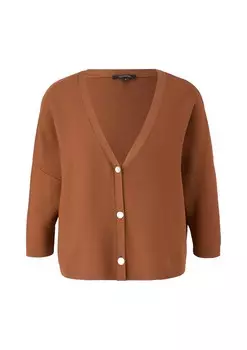 Вязаный кардиган Comma, коричневый