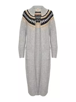 Вязаный кардиган CULTURE Knit Cardigan Nickie Thurid, пятнистый серый