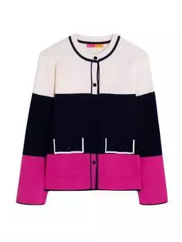 Вязаный кардиган цвета экрю и темно-синего цвета Vilagallo