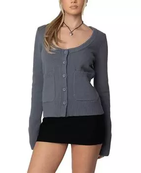 Вязаный кардиган Daphnee Edikted, серый