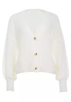 Вязаный кардиган Decay, белый