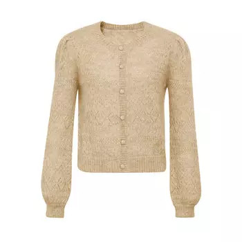 Вязаный кардиган Deep Breath с каплевидными рукавами, персиковый порошок