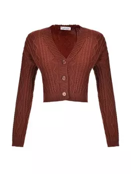 Вязаный кардиган Defacto, ржаво-красный