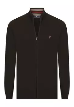 Вязаный кардиган Denim Culture Leopoldo, темно коричневый