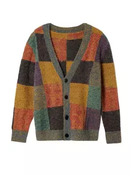 Вязаный кардиган Desigual Knit Cardigan, темно-зеленый