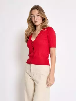 Вязаный кардиган DESIRES Geisha, красный