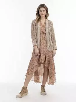 Вязаный кардиган Dreimaster, бежевый