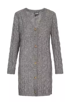 Вязаный кардиган DreiMaster Vintage, пятнистый серый