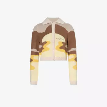 Вязаный кардиган Dunes Tripper с графичным узором House Of Sunny, мультиколор