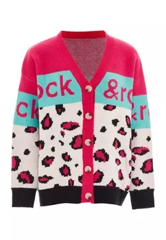 Вязаный кардиган ebeeza, цвет Aqua/Pink