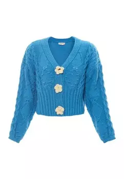 Вязаный кардиган ebeeza Knit Cardigan, небесно-синий