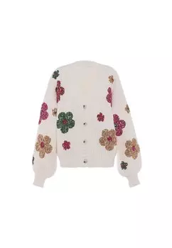 Вязаный кардиган faina, белый