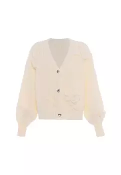 Вязаный кардиган faina, белый