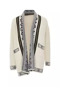 Вязаный кардиган faina Knit Cardigan, белый