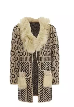 Вязаный кардиган faina Knit Cardigan, бежевый