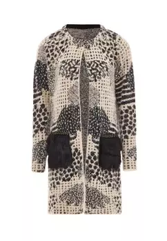 Вязаный кардиган faina Knit Cardigan, бежевый